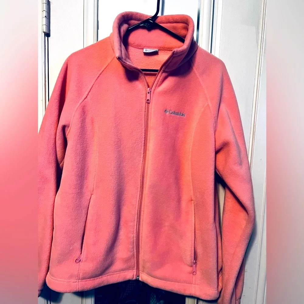 Columbia Light Pink Full-Zip Teddy Fleece Jacket - Picture 2 of 5
